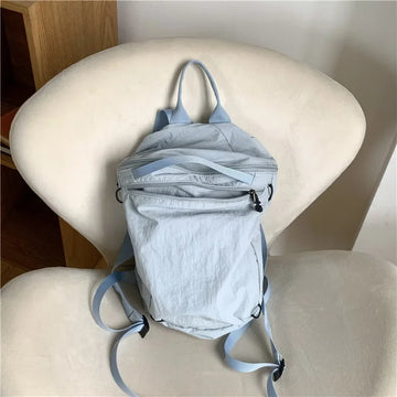 Qfdian Women's Waterproof Nylon Backpack Lightweight Travel Leisure Fashion Large Capacity Sport Gym Bag With Zipper